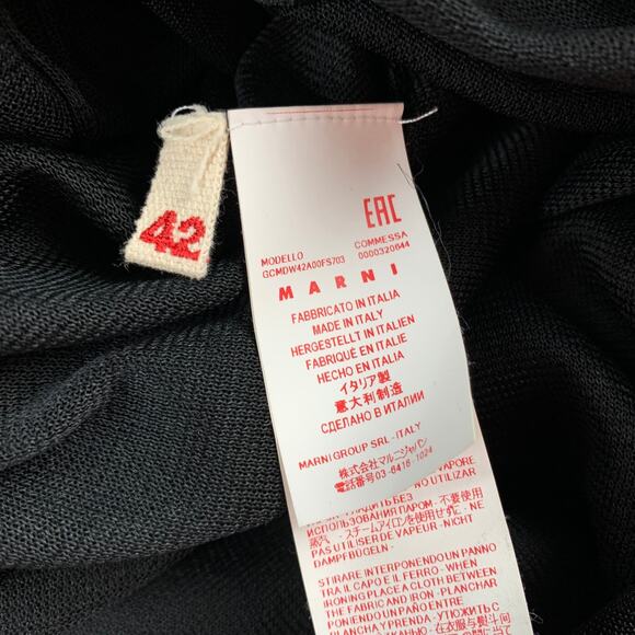 MARNI Size 6 Black See Through Silk Layered Tank Casual Top - Picture 5 of 7